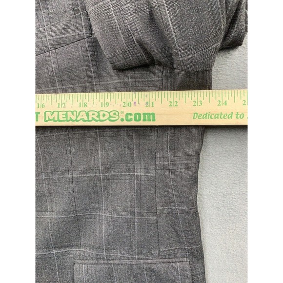 BOCACCIO UOMO Sports Coat 46R Solid Gray Formal Cross Hatch Blazer Suit Jacket - Picture 6 of 16